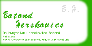 botond herskovics business card